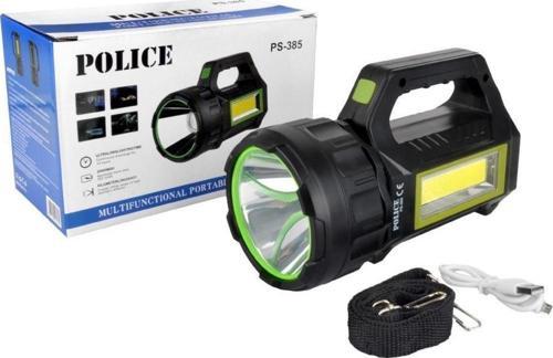 PS-385 30W Cob Ledli Güneş Enerjili Şarjlı Spot Fener (Powerbank Özellikli)