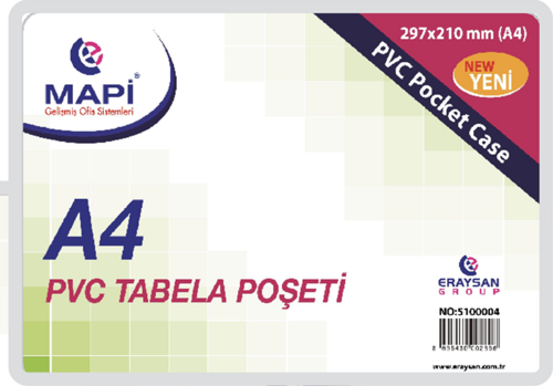 PVC TABELA POŞETLERİ A4 20'Lİ PAKET