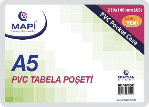 PVC TABELA POŞETLERİ A5 20'Lİ PAKET