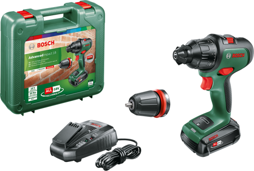 AdvancedImpact 18 Tek Akülü Darbeli Delme Vidalama Makinesi 18V  (1 x 2,5 Ah) + Şarj Cihazı AL 1830 CV