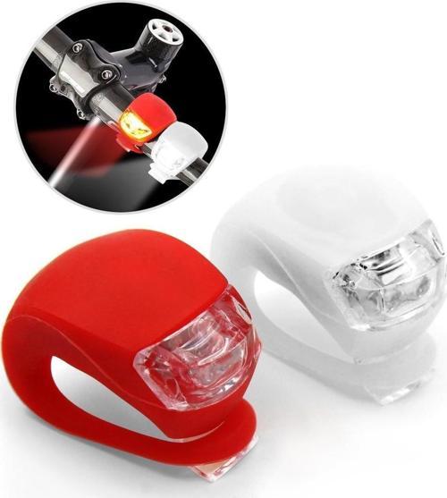2'li Led Bisiklet İkaz Set Bisiklet Ön Arka Stop Lambası Kırmızı Beyaz Bisiklet Far Çakarı