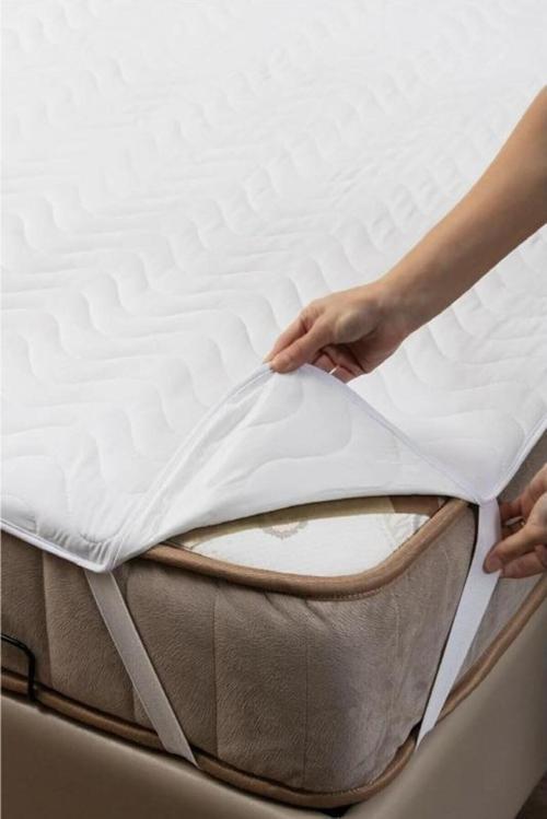 Kapitoneli Sıvı Geçirmez Alez 60X120 Cm Tek Kişilik Köşe Lastikli