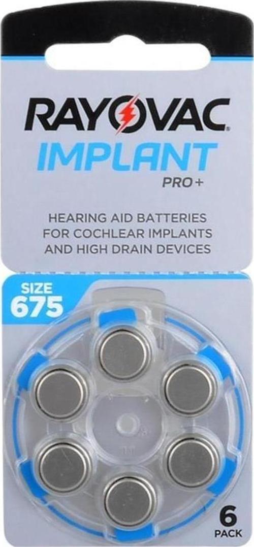Rayovac Cochlear Implant 675 Numara Kulaklık Pili 6lı