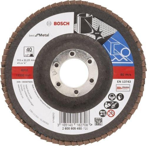 - 115 mm 40 Kum Best Serisi Metal Flap Disk