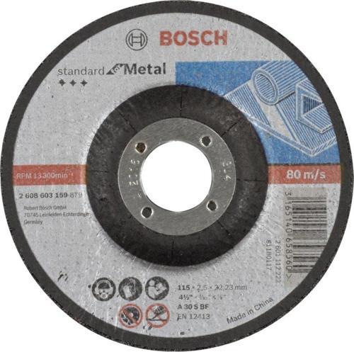 - 115*2,5 mm Standard Seri Bombeli Metal Kesme Diski (Taş)