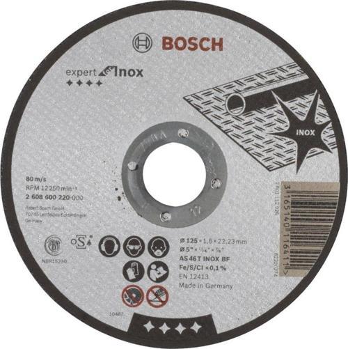 - 125*1,6 mm Expert Serisi Düz Inox (Paslanmaz Çelik) Kesme Diski (Taş)