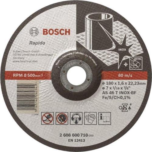 - 180*1,6mm Expert Serisi Bombeli Inox (Paslanmaz Çelik) Kesme Diski (Taş) - Rapido