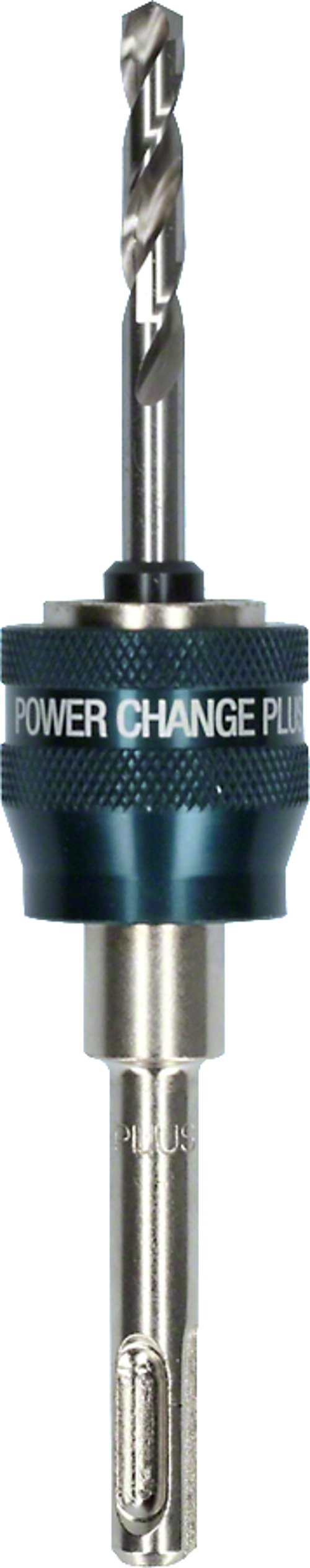 - Power Change Plus Adaptör, Yeni Progressor Serisi için HSS-G 85 mm Merkezleme Ucu ve SDS Plus Şaft Girişli