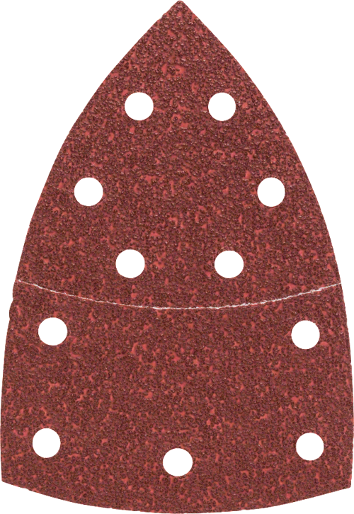 - Multi Zımpara Kağıdı 10'lu, 102 x 62/93 mm 40 Kum 11 Delik