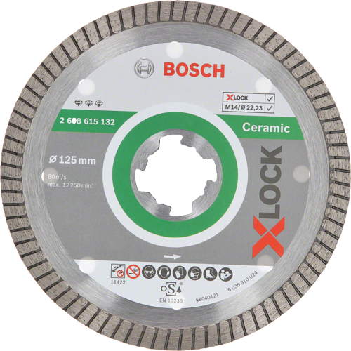 - X-LOCK - Best Serisi Seramik İçin, Extra Temiz Kesim Turbo Segman  Elmas Kesme Diski 125 mm
