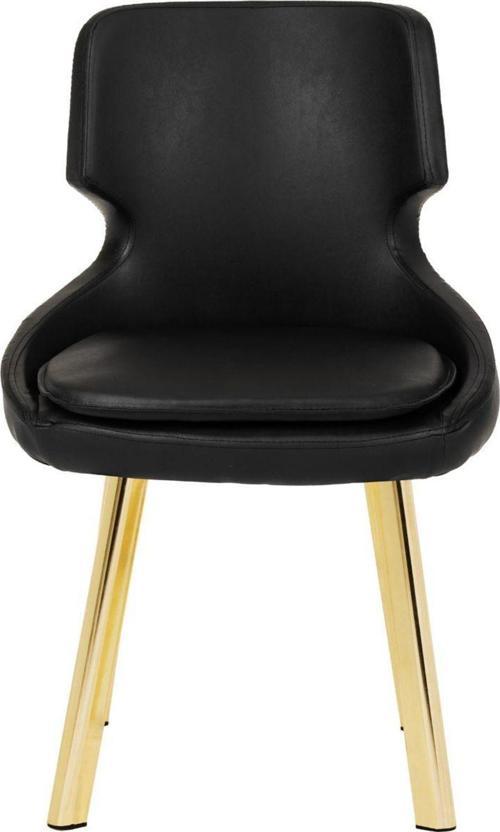 Gold Metal Ayaklı Salon / Mutfak Sandalyesi Selekulak ( Deri )