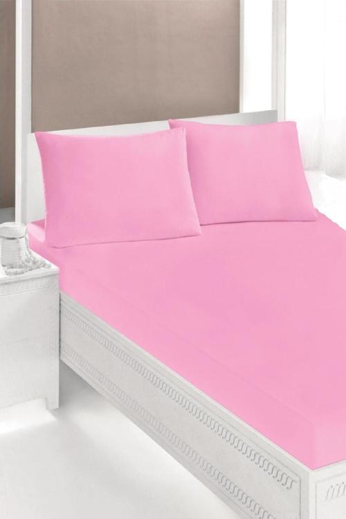 Çift Kişilik Penye Lastikli Çarşaf 150X200 Cm 2 Adet Yastık Kılıflı