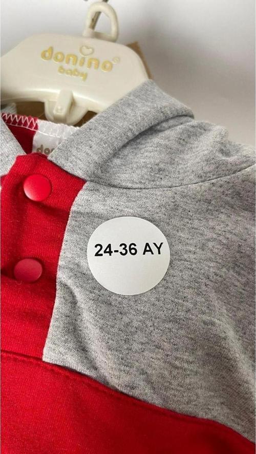 24-36 Ay Yazılı Beden Etiketi Yuvarlak Yapışkanlı 3 x 3 cm 150 Adet