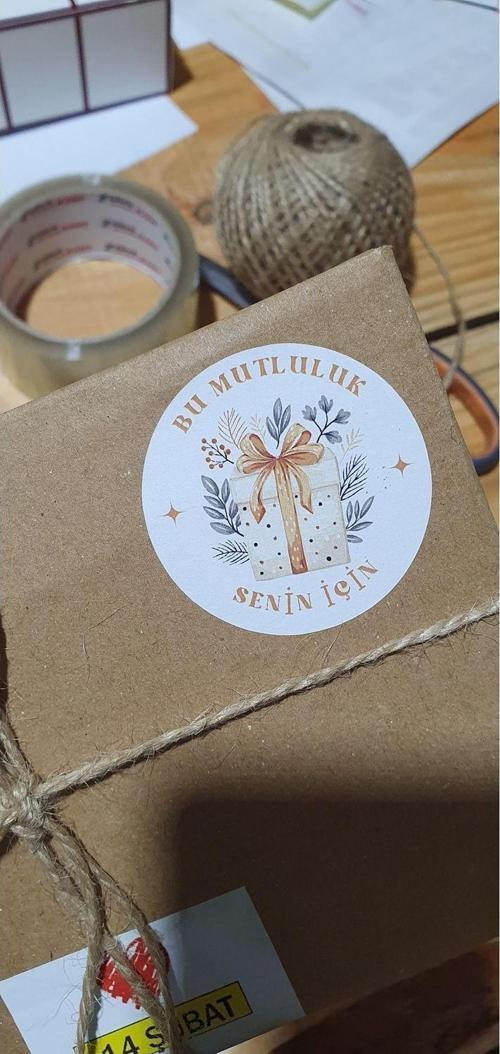 Bu Mutluluk Senin İçin 5 x 5 cm 30 Adet Etiket