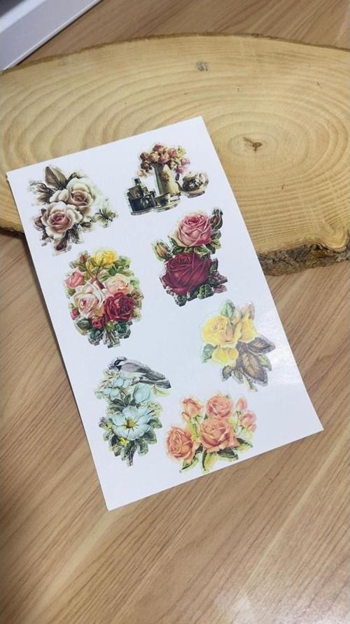Çiçekler Set A5 Boyutunda 2 Sayfa Toplam 14 Adet Sticker