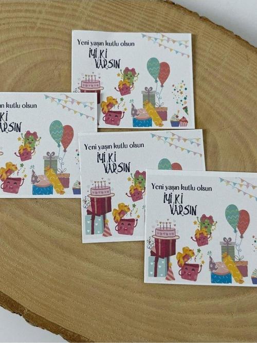Doğum Günü Kartı 5 x 8 cm 50 Adet
