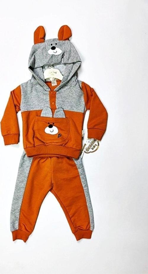 Donino Baby Ayıcık Baskılı Bebek Takım