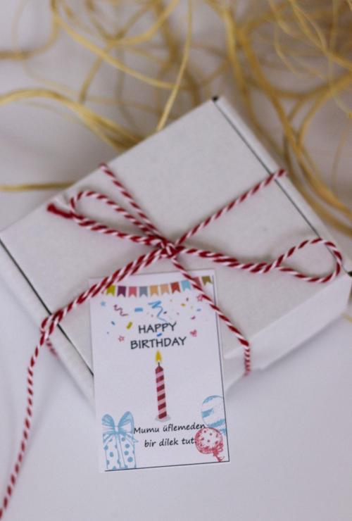 Happy Birthday Doğum Günü Kartı 5 x 7 cm 50 Adet