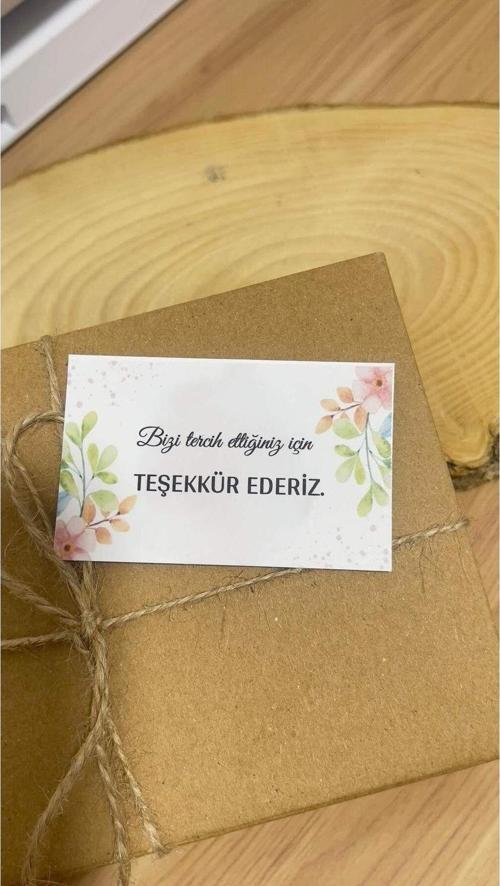 E-Ticaret Teşekkür Kartı 5 x 8 cm 100 Adet