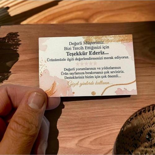 E-Ticaret Teşekkür Kartı 5 x 8 cm 100 Adet