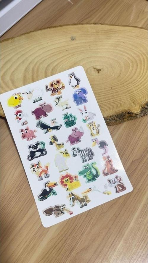 Hayvanlar Sticker Set A5 Kağıt 2 Sayfa Toplam 56 Adet Sticker