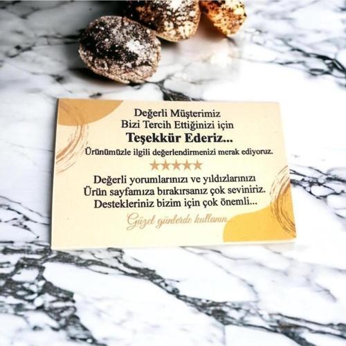 E-Ticaret Teşekkür Kartı 5 x 8 cm 100 Adet(Güzel Günlerde Kullanın)