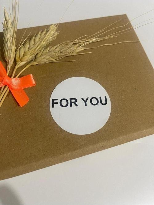 For You Siyah Yazılı Yuvarlak Yapışkanlı Etiket 3 x 3 cm 150 Adet
