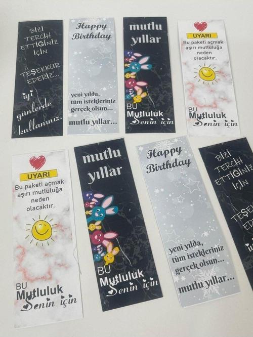 Karışık Kutu Kapama Etiket 14,5 cm Yapışkanlı Etiket 50 Adet