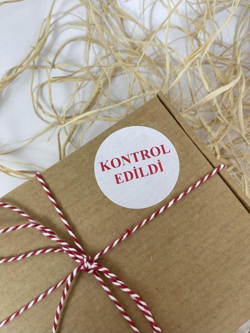 Kontrol Edildi 50 Mm Beyaz Yuvarlak Sticker Etiket 100 Adet