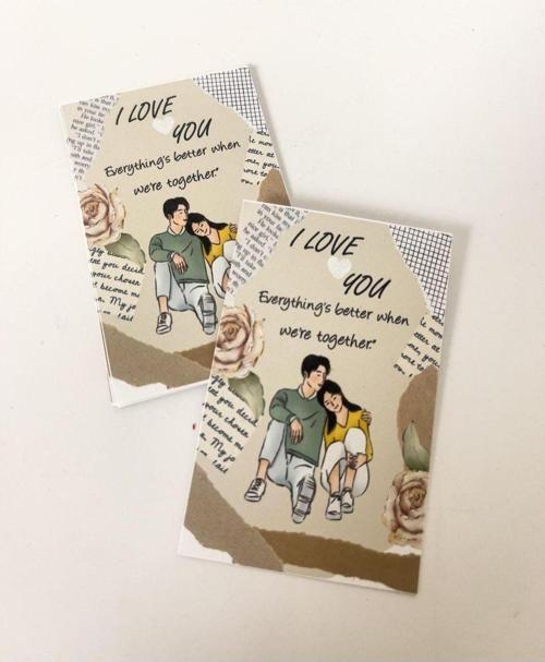 Sevgililer Günü Kartı 5 x 8 cm 50 Adet