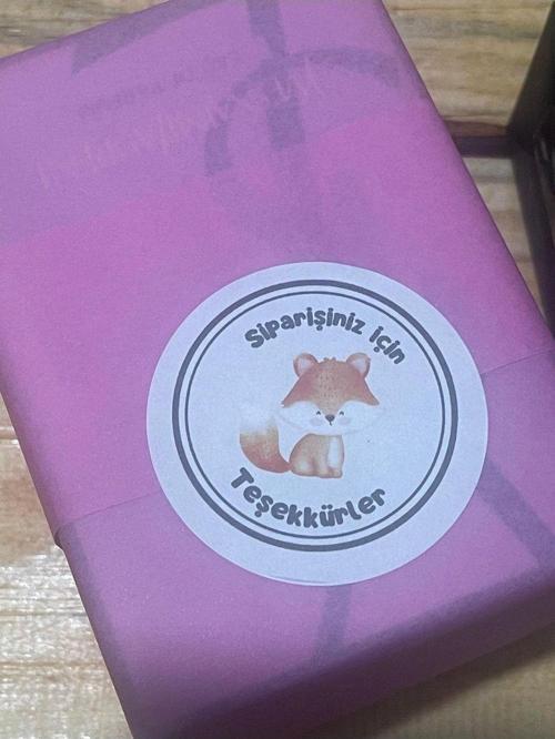 Siparişiniz Için Teşekkürler 4 cm Yuvarlak Yapışkanlı Etiket