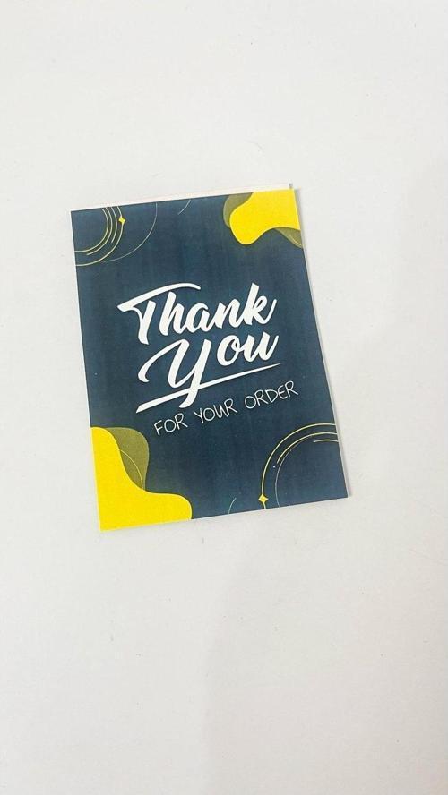 Thank You Teşekkür Kartı 5 x 8 cm 50 Adet