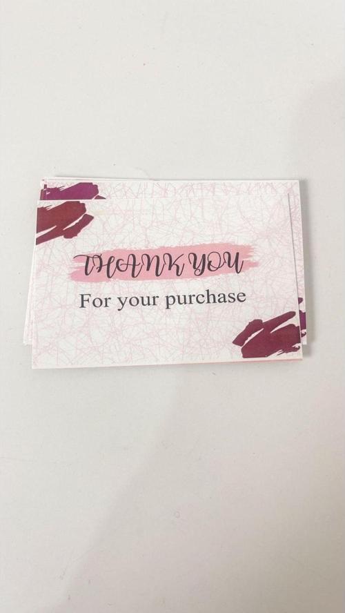 Thank You Yazılı Teşekkür Kartı 5 x 8 cm 50 Adet