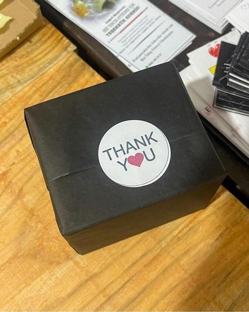 Thank You Yuvarlak Sticker Etiket 4 x 4 cm 96 Adet