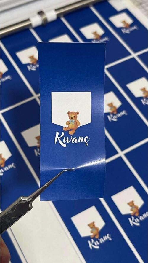 Tam Kapama Çikolata Etiket Mavi Renk 3,8 x 9 cm 50 Adet