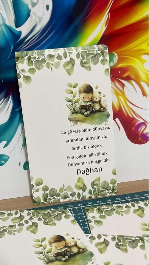 Yenidoğan Anahtarlık Kartı 9,5 x 15 cm 49 Adet