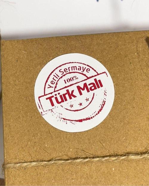 Yerli Sermaye Türk Malı Yapışkanlı Etiket 4 x 4 cm 106 Adet