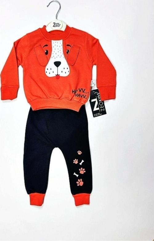Zeokids Köpek Baskılı Erkek Bebek Takım