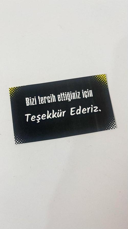 Teşekkür Kartı 5 x 8 cm 50 Adet