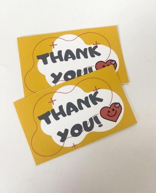 Thank You 5 x 8 cm Teşekkür Kartı 50 Adet