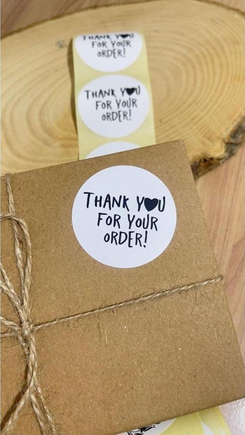 Thank You For Your Order Yuvarlak Yapışkanlı Etiket 5 x 5cm 100 Adet