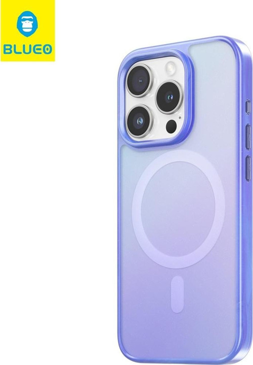 iPhone 15 Pro Max Aurora Serisi Anti-Drop Magsafe Mor Telefon Kılıfı