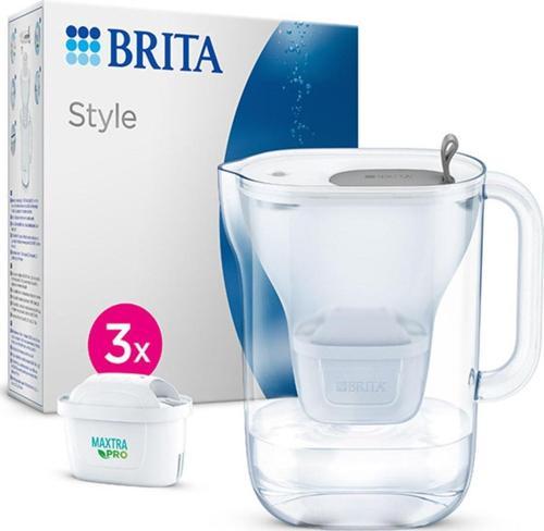 Style XL 3x Maxtra Pro All-In-1 Filtreli Su Arıtma Sürahisi - Gri