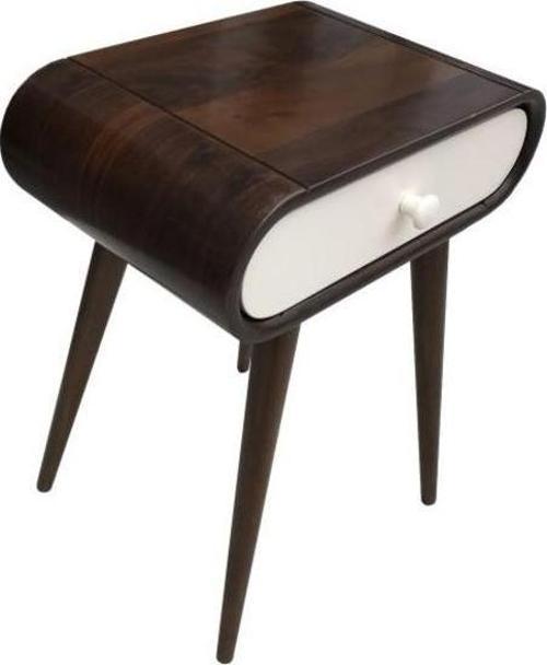 Komodin 13272 Torna RETRO Çekmece 1Adet Renk Porselen Kulp Kayın Torna El Yapım