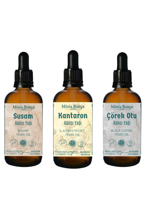 Susam Yağı, Kantaron Yağı, Çörekotu Yağı (3'lü Set) 30ml X 3 Adet