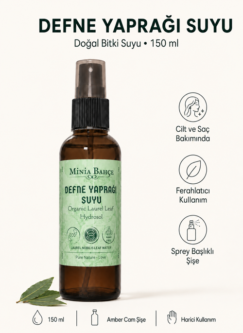 Defne Yaprağı Suyu – 150 ml | Saf ve Katkısız Defne Yaprağı Hidrosolü