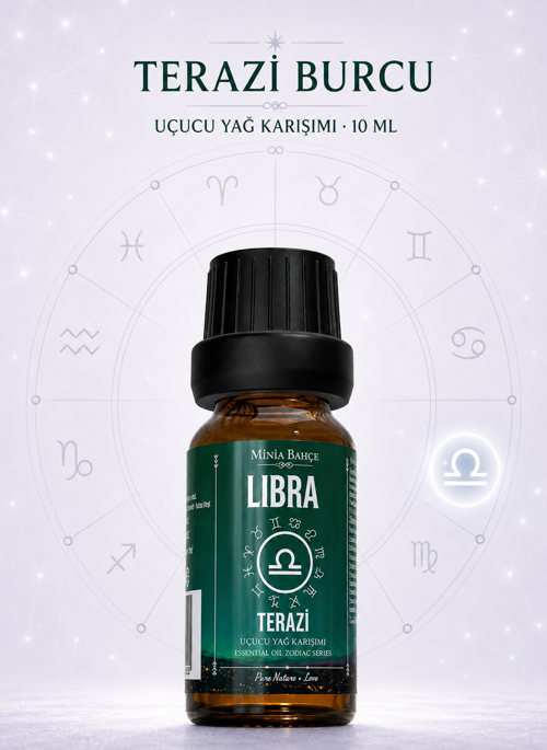 Terazi Burcu Uçucu Yağ Karışımı – Karanfil, Çam, Biberiye ve Sedir Uçucu Yağları, 10 ml