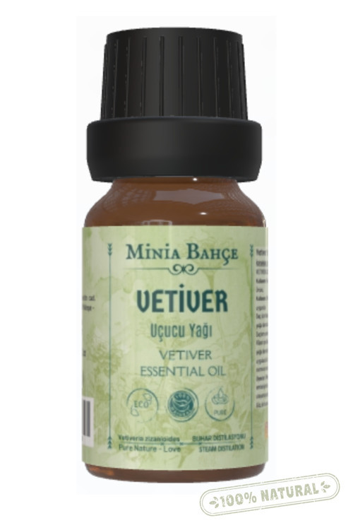 Vetiver Uçucu Yağı, %100 Saf, 2,5 Ml