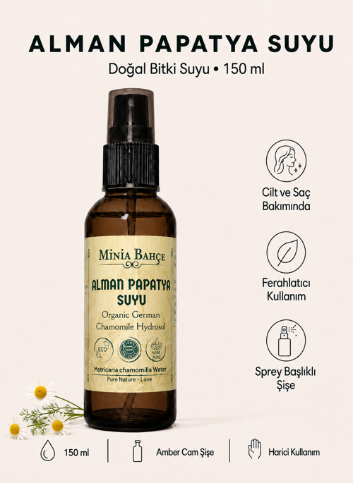 Alman Papatya Suyu – 150 ml | Saf ve Katkısız Alman Papatyası Hidrosolü