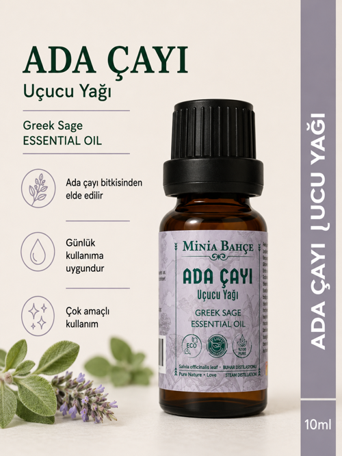 Ada Çayı Uçucu Yağı – 10 ml | Saf ve Katkısız Bitkisel Uçucu Yağ